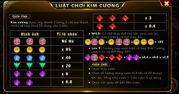 Minigame Kim Cương Tại HitClub Săn Đá Quý Nhận Thưởng Jackpot Cực Khủng