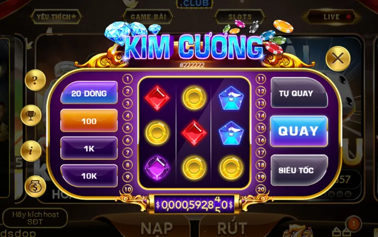 Minigame Kim Cương Tại HitClub Săn Đá Quý Nhận Thưởng Jackpot Cực Khủng