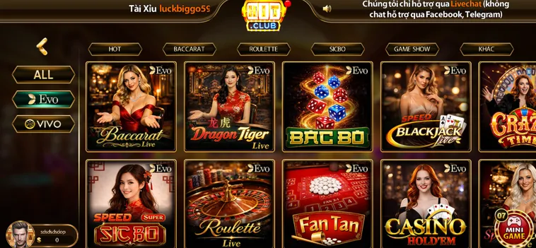 LiveStream Casino HitClub Trải Nghiệm Sòng Bài Trực Tuyến Đẳng Cấp Nhất Hiện Nay