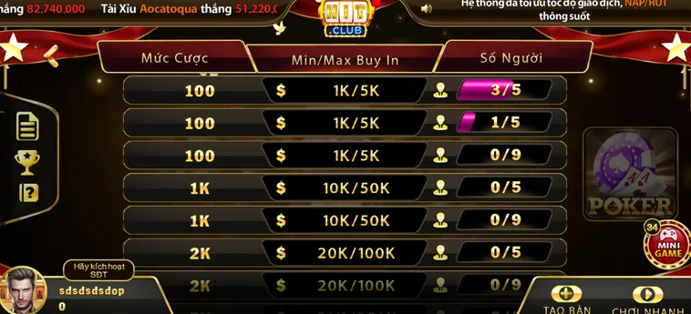 Poker Tại HitClub Đẳng Cấp Sòng Bài Casino Quốc Tế Uy Tín Nhất