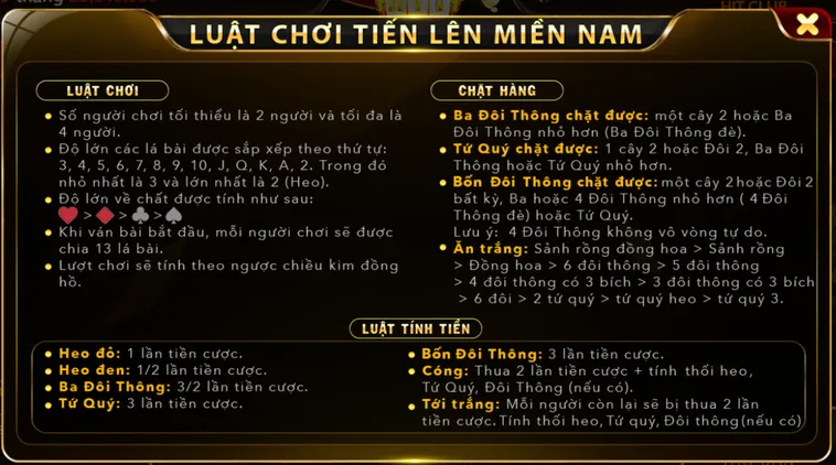 Chinh Phục Game Bài Tiến Lên Miền Nam Tại HitClub Đổi Thưởng Cực Đã