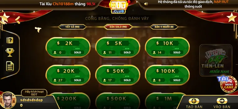 Chinh Phục Game Bài Tiến Lên Miền Nam Tại HitClub Đổi Thưởng Cực Đã